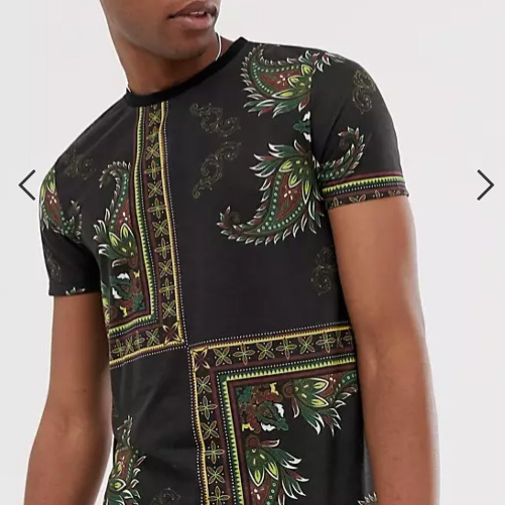 ASOS DESIGN t-shirt with all over bandana print streetwear fall
